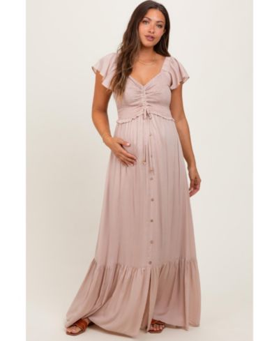 Pinkblush Women's Smocked Top Woven Maxi Dress