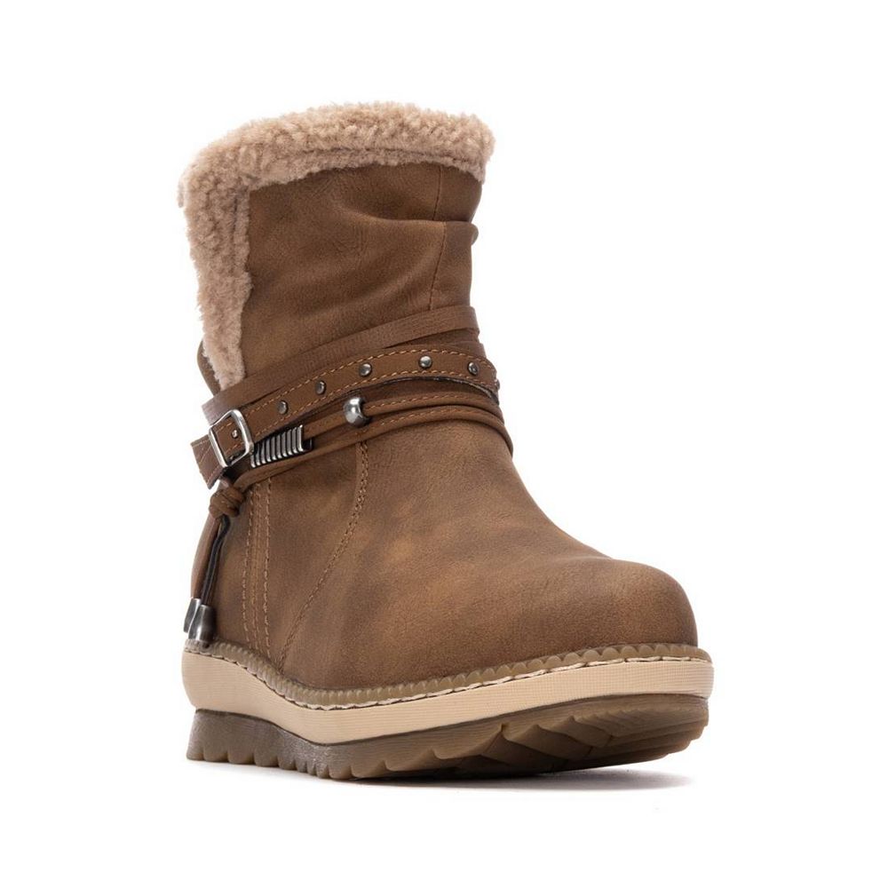 Women's Faux Shearling Lined Ankle Booties Refresh Collection By XTI