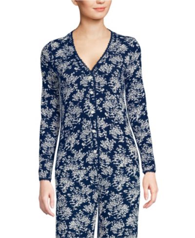 Lands' End Женский длинный кардиган для сна из трикотажа pointelle