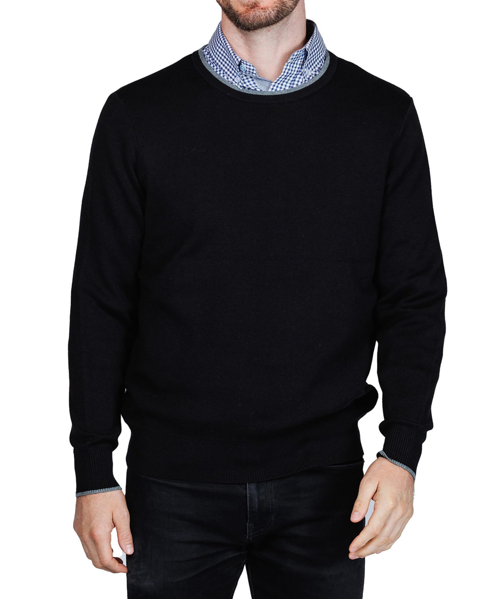 Tailorbyrd Мужской Fine Knit Crew Neck Sweater