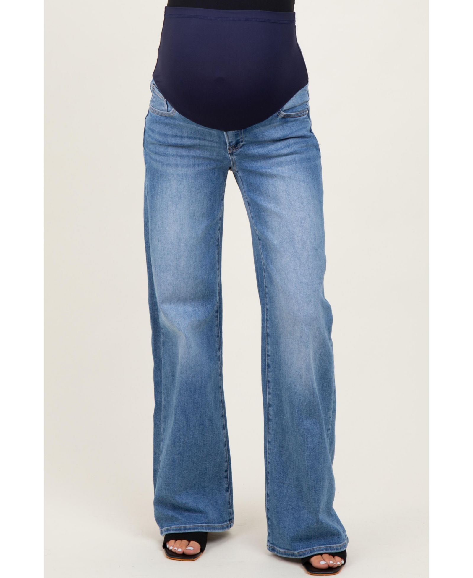 Pinkblush Women's Medium Low Rise Wide Leg Jeans
