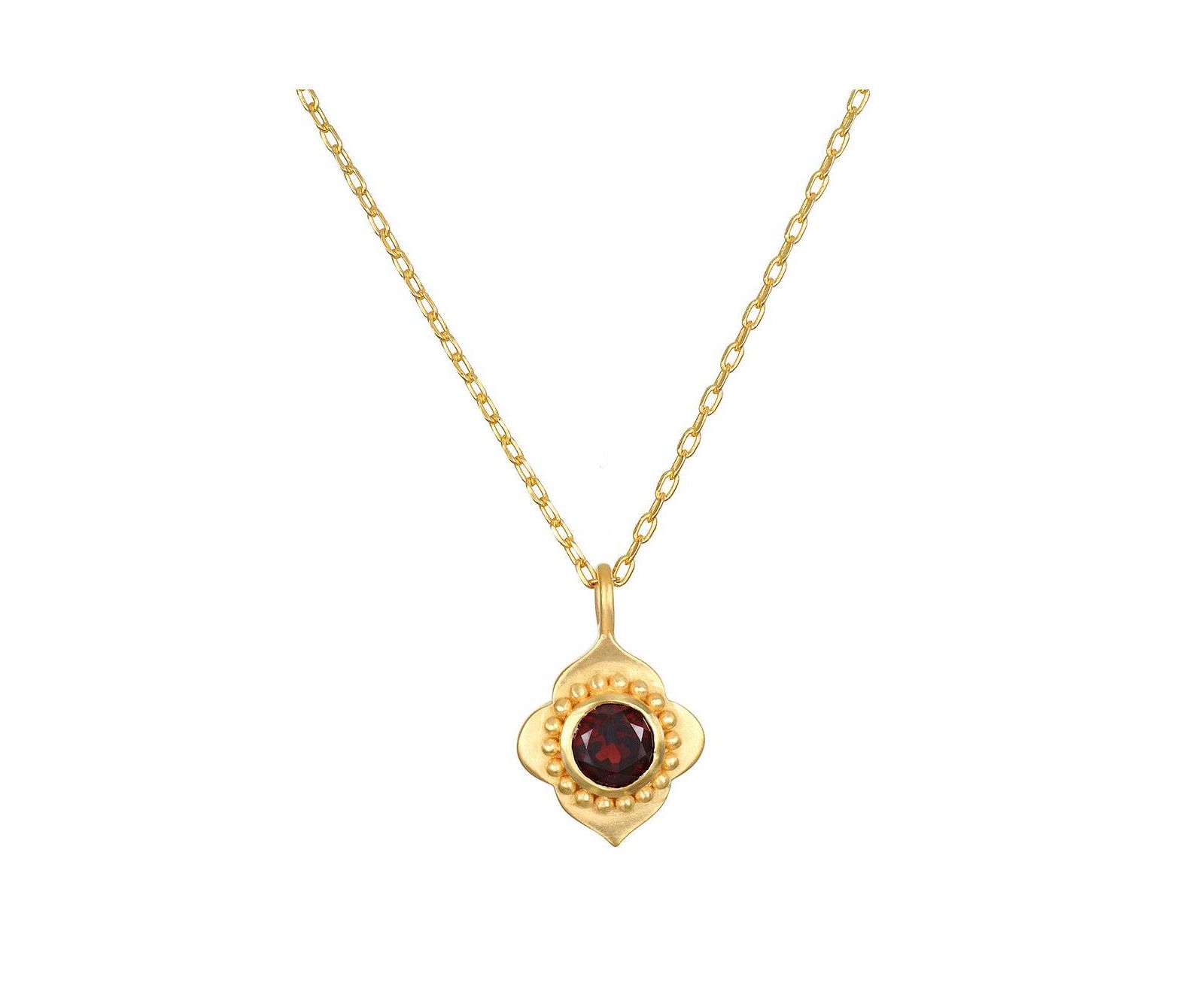 Ожерелье Spiritual Strength Garnet Lotus
