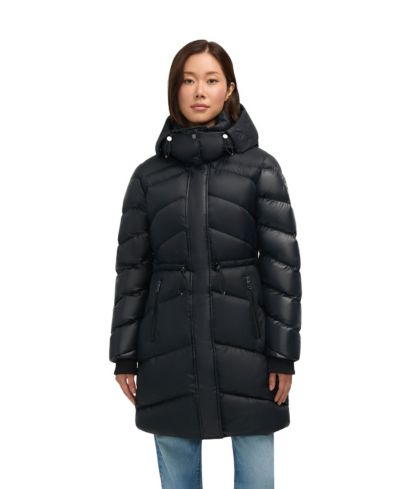 Женская стеганая куртка Pajar Women's Saturn Mid-Length с съемным капюшоном