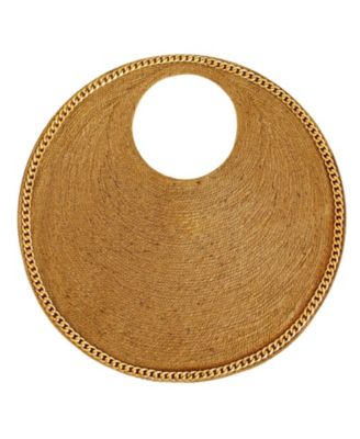 Jute Bag Brunna.Co Solo Cocco с золотой цепью