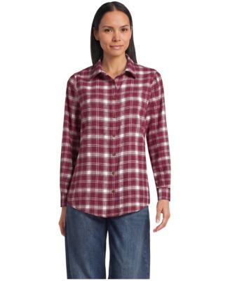 Rich burgundy/ivory plaid