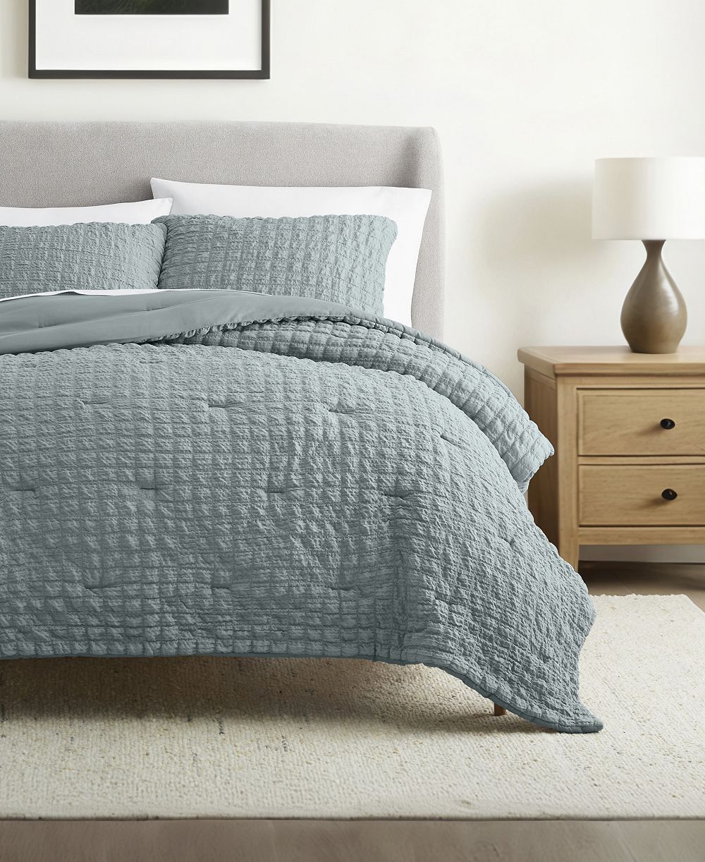 ienjoy Home Textured Seersucker Box 3-Pc. Comforter Set, Twin/Twin XL