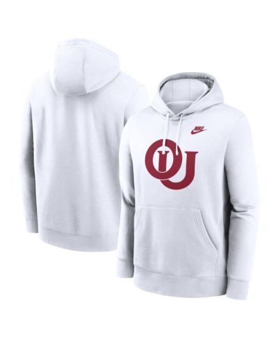 Nike худи Nike Men's White Oklahoma Sooners Legacy Logo Club Fleece Pullover