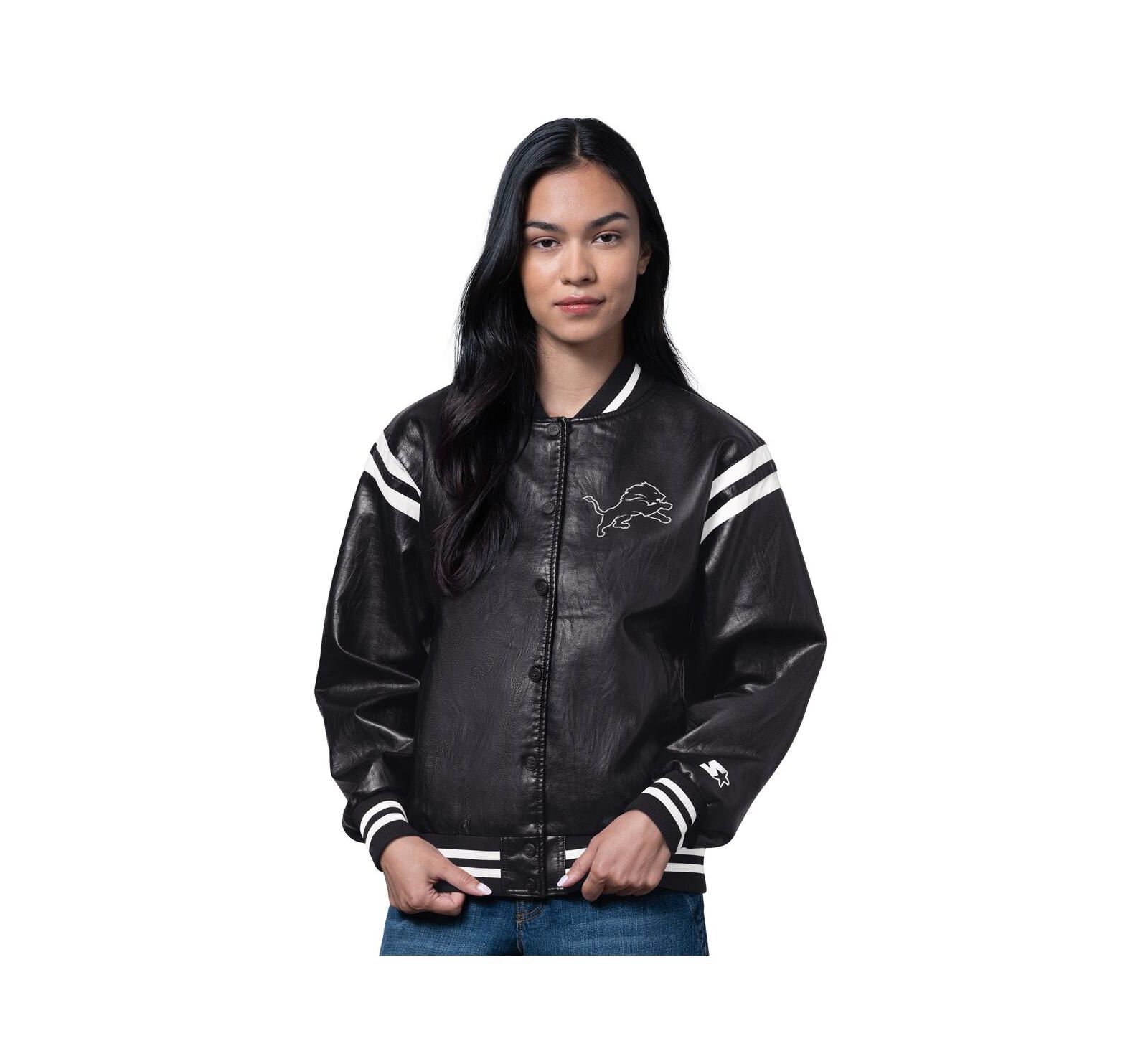 Starter Женская куртка varsity High Heat Detroit Lions, черная