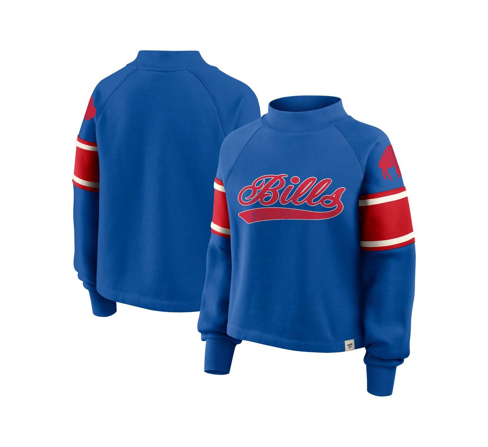 Fanatics Женский свитшот-худи Buffalo Bills Hometown Toss Sweep Mock Neck