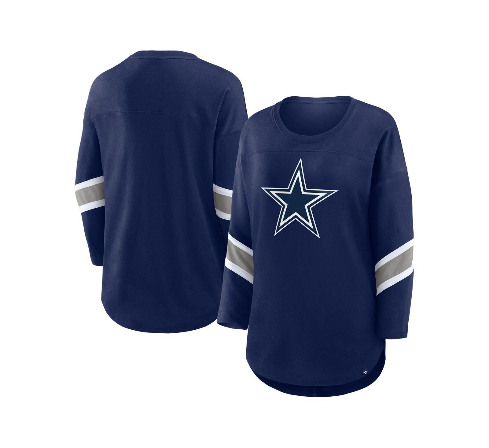 Женская футболка Fanatics Navy Dallas Cowboys Redzone 3/4-Sleeve