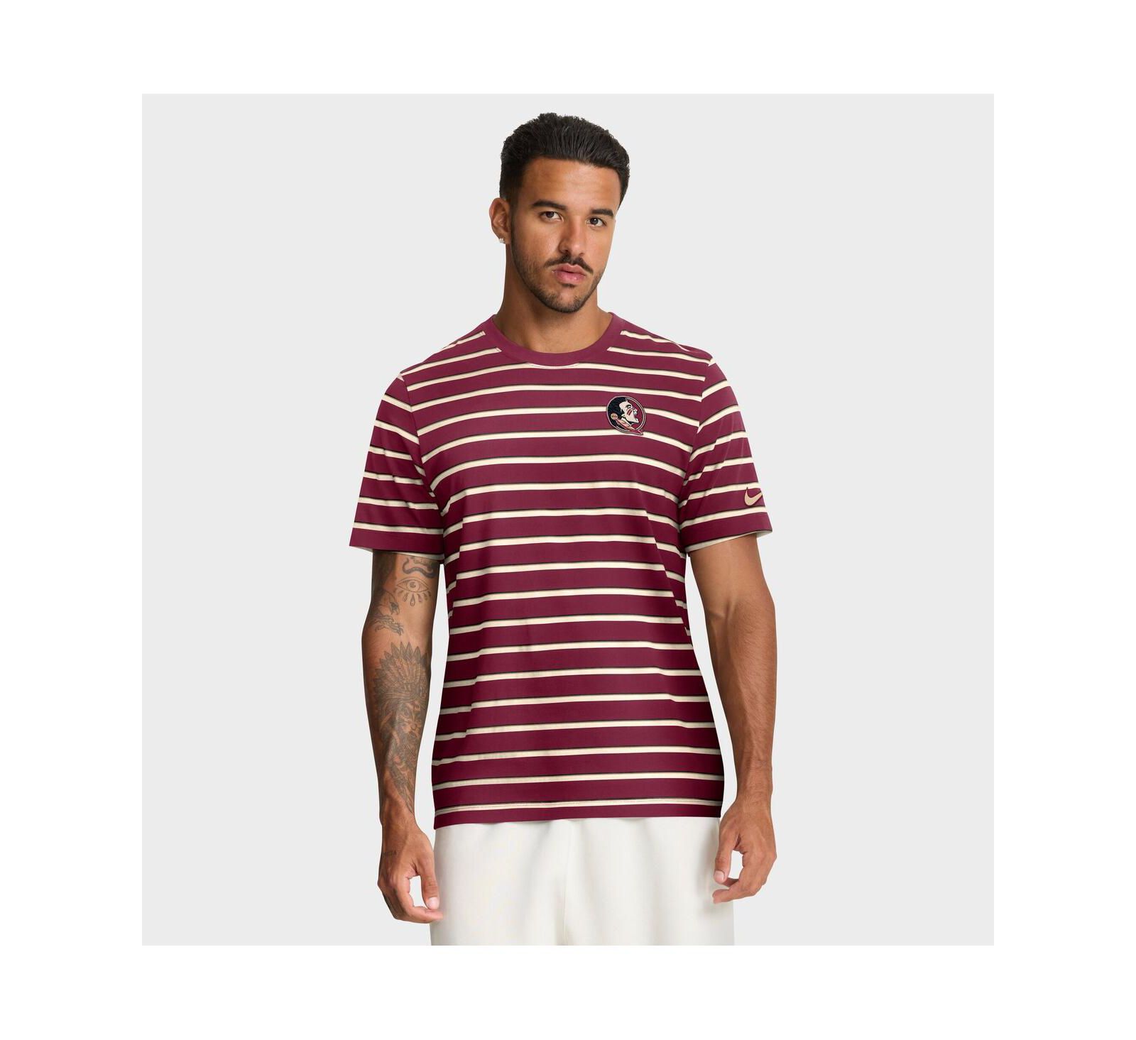 Nike Men's Garnet Florida State Seminoles Athletic Prep Legacy Summit Stripe T-Shirt
