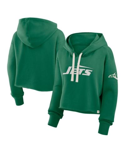 Fanatics Женское укороченное худи New York Jets Hometown Heritage, цвет Kelly Green