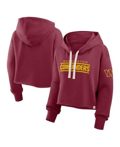 Женское укороченное худи Fanatics Women's Burgundy Washington Commanders Oversized Hometown Heritage