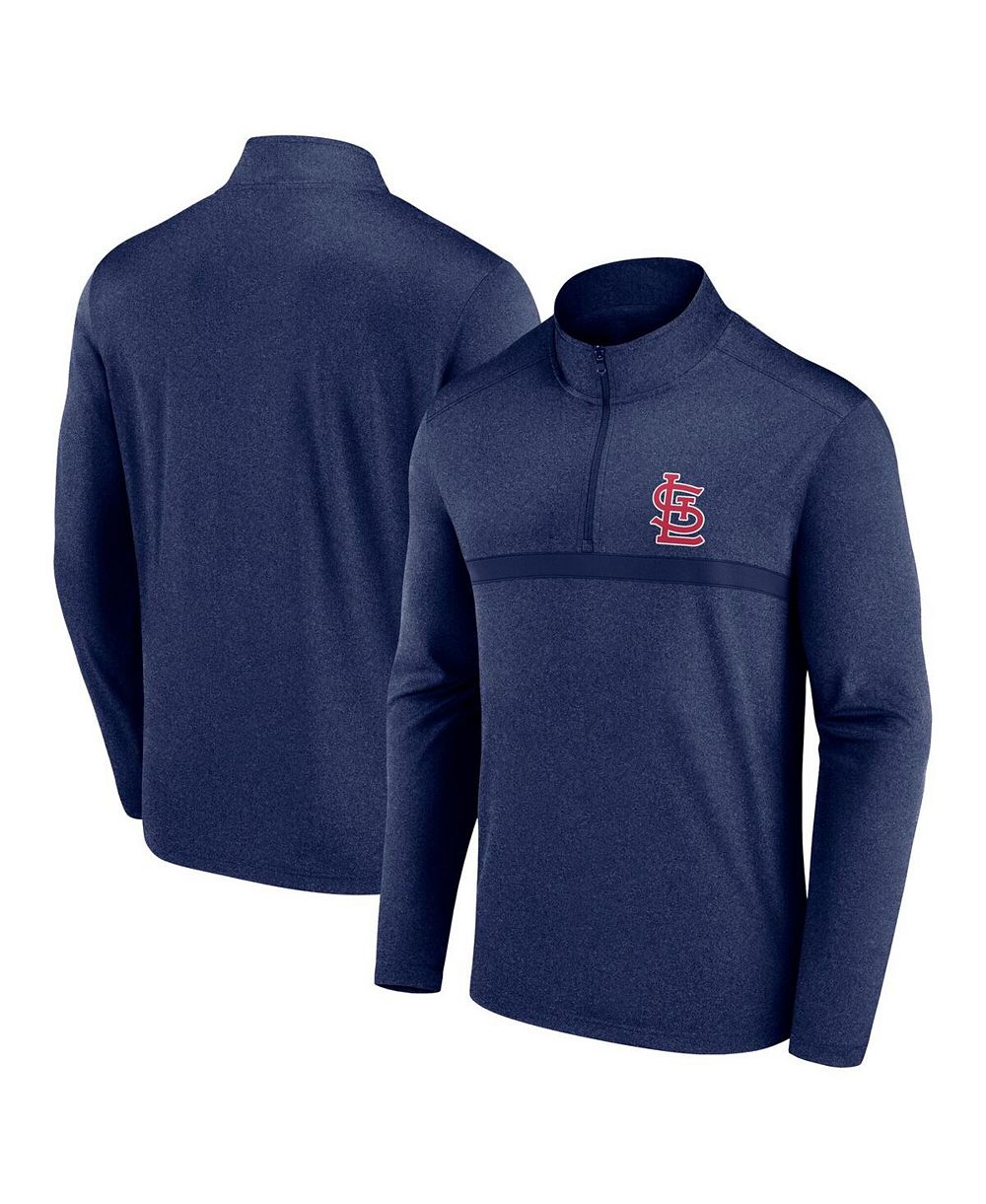 Fanatics Мужское худи Quarter-Zip Pullover St. Louis Cardinals Heather Navy