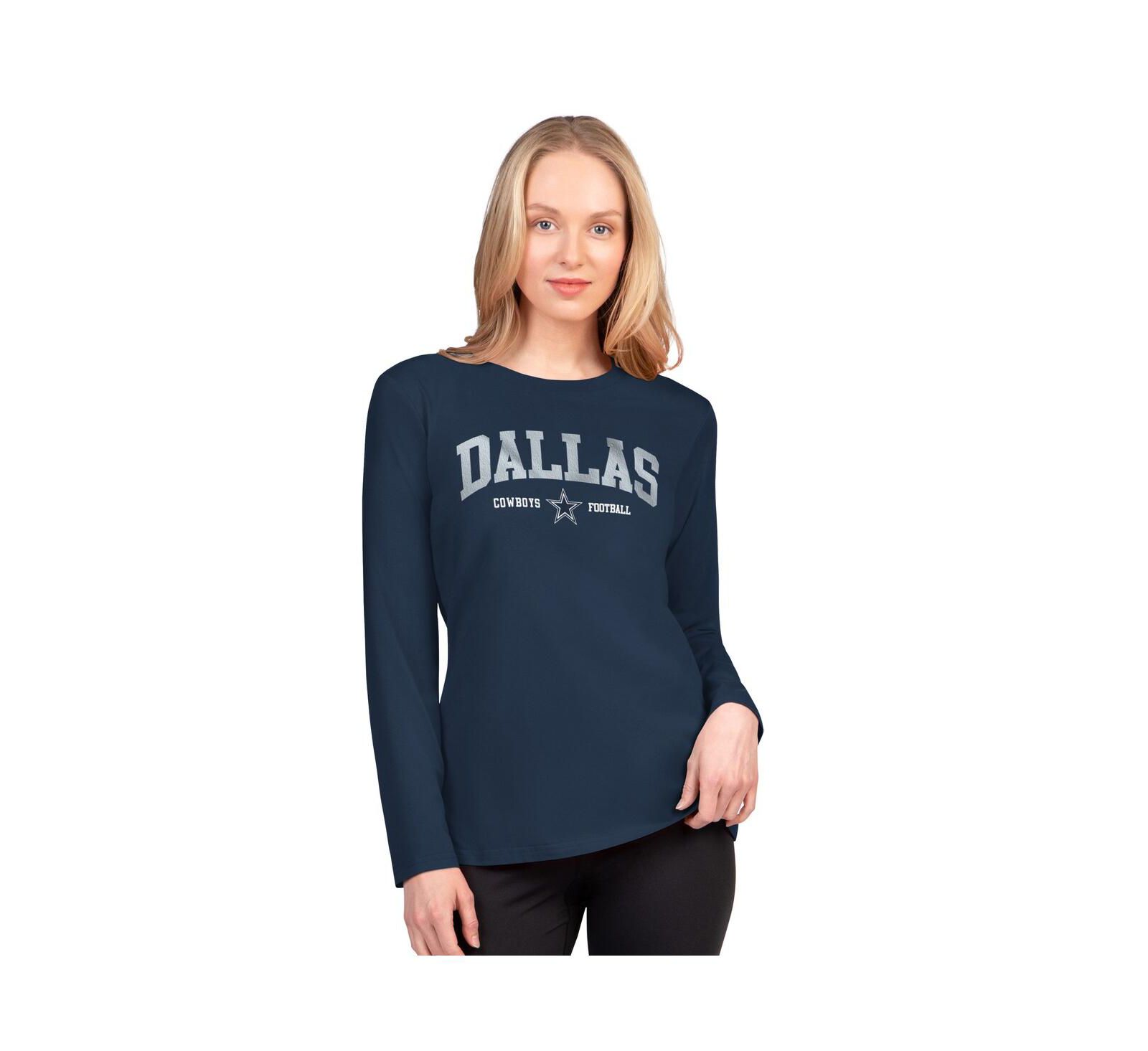 Футболка G-III 4Her by Carl Banks Women's Dallas Cowboys, с длинным рукавом, темно-синяя