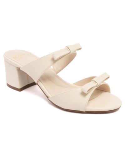 Jones New York Women's Adalin Block Heel Double Bow Dress Sandals