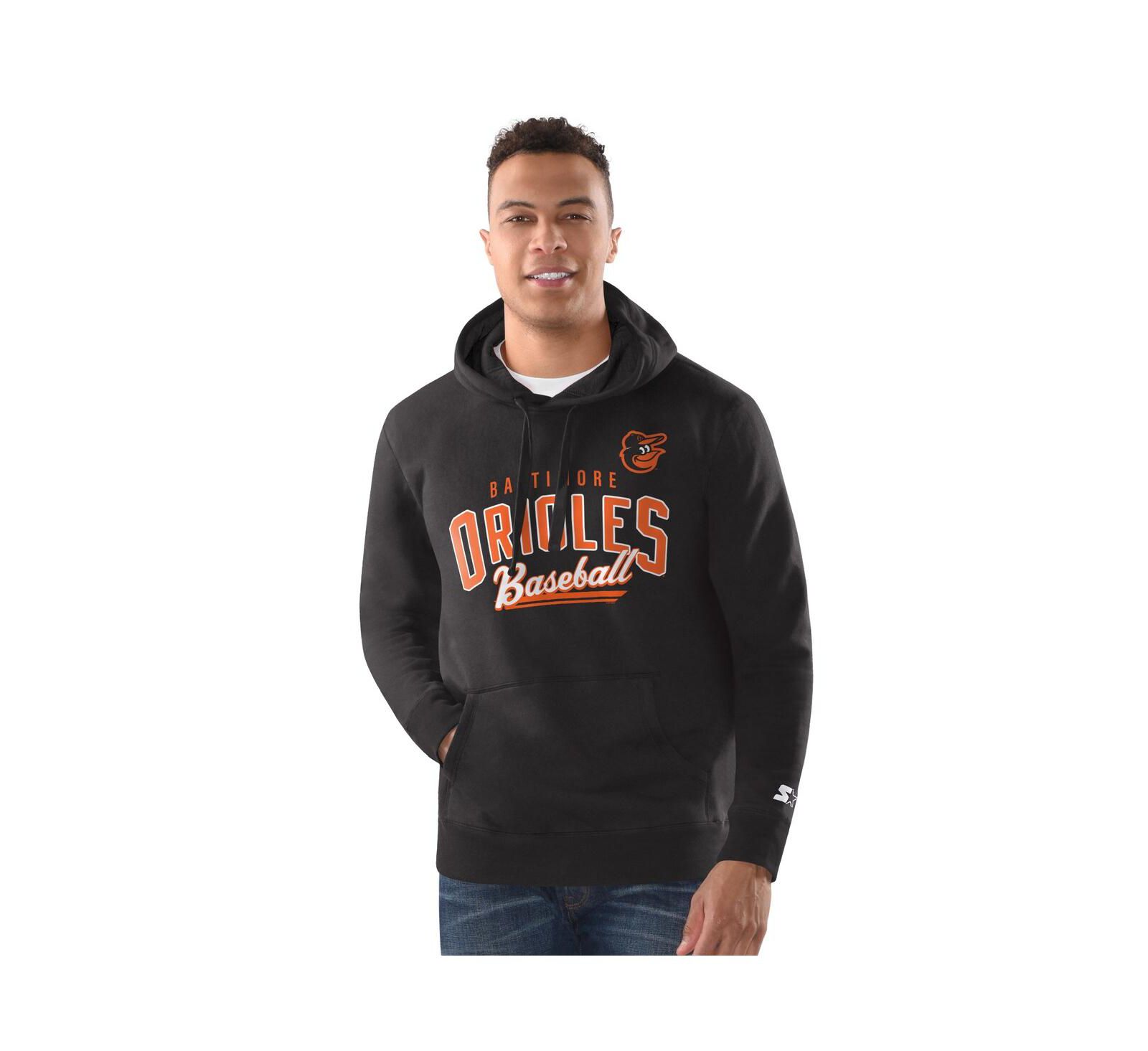 Starter худи с застежкой pullover Baltimore Orioles для мужчин, черный