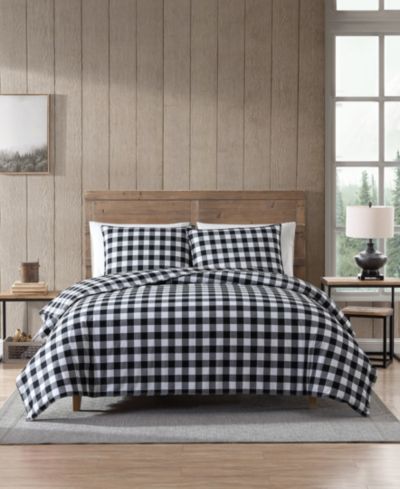 Eddie Bauer Mountain Plaid Cotton Reversible 3 Piece Comforter Set, King
