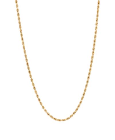 Macy's Glitter Rope Chain Necklace in 14k Yellow Gold
