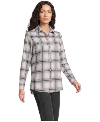 Gray heather/black plaid