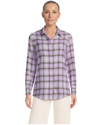 Blushed lilac/olive plaid