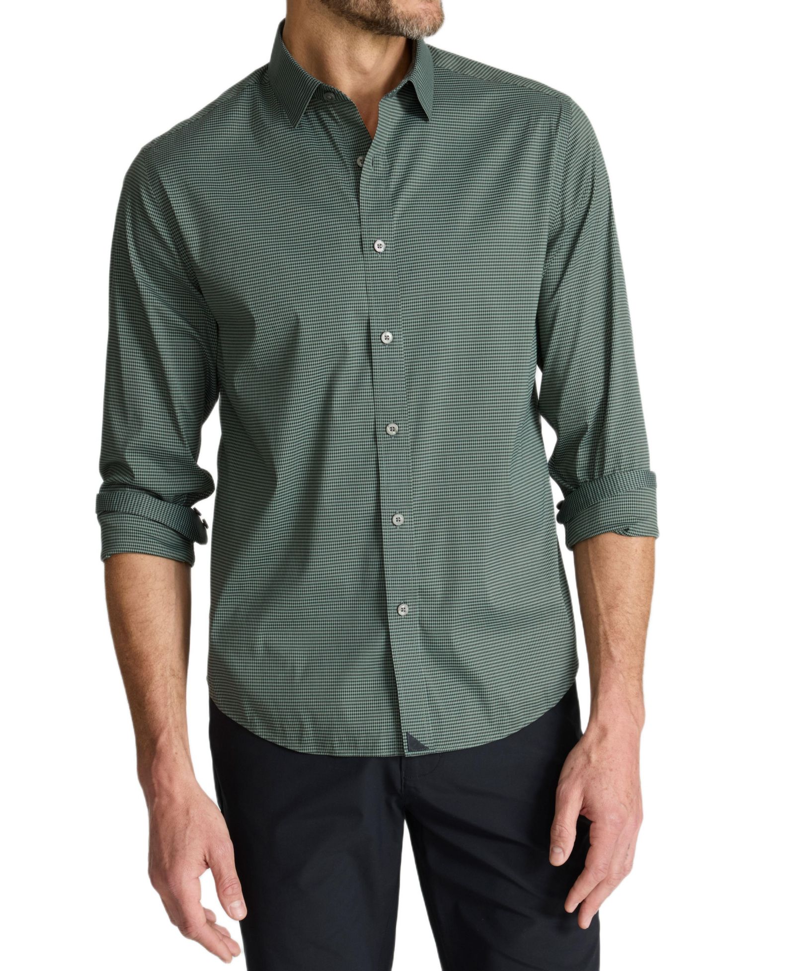 Мужская рубашка UNTUCKit Slim Fit Wrinkle-Free Cotton Tek Kleinwood Button Up