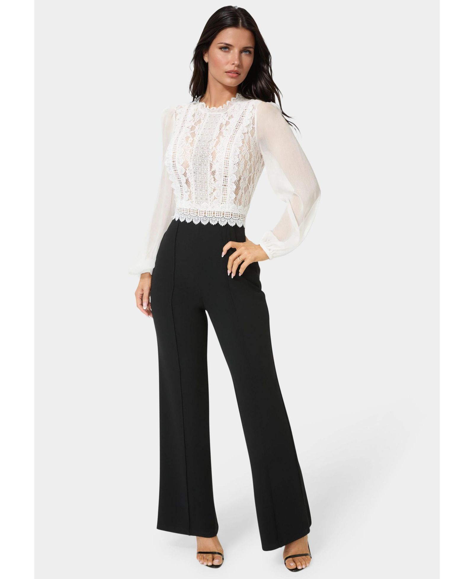 Женский комбинезон Bebe Lace Top Straight Leg