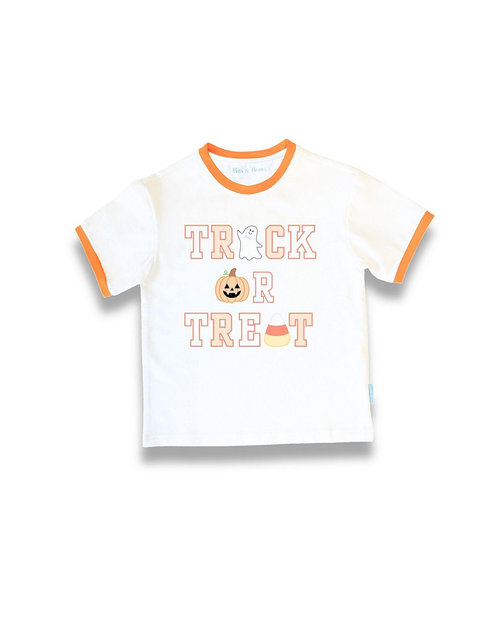 Bits & Bows Boys Trick-or-Treat Halloween Bow Tie T-Shirt