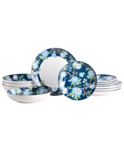 222 Fifth Nightingale 12-Piece Dinnerware Set, Service For 4