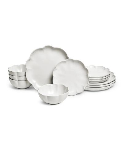Sango Bethany White 12-Pc. Dinnerware Set, Service For 4