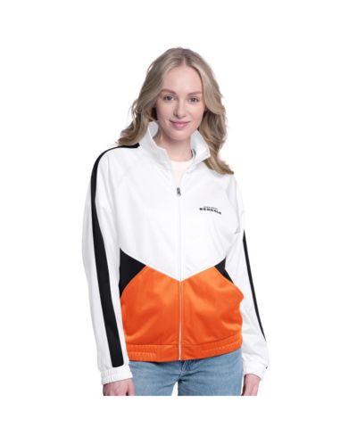 Женская спортивная куртка G-III 4Her by Carl Banks Cincinnati Bengals Rally Rhinestone Full-Zip, White/Black