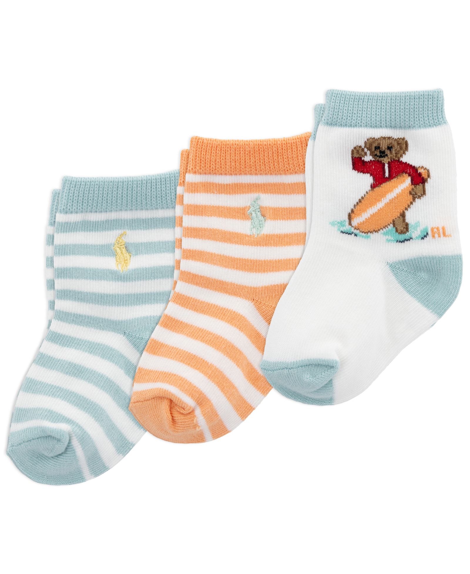 Носки Polo Ralph Lauren Baby Boys' Embroidered, 3-Pack