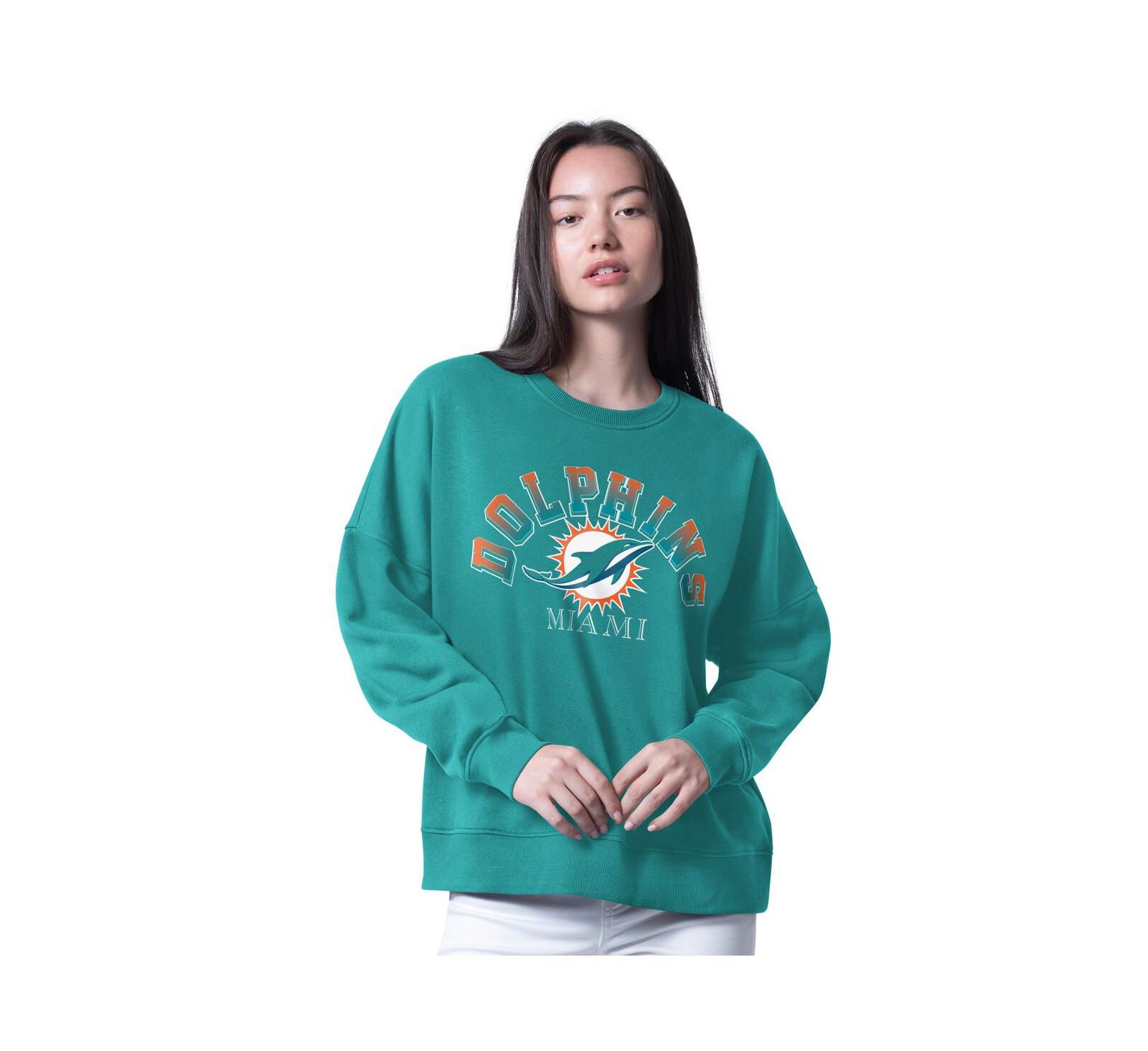 Женское безразмерное свитшот G-III 4Her by Carl Banks Miami Dolphins