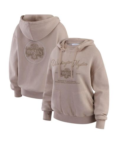 Женское худи WEAR by Erin Andrews Washington Mystics, бежевое, с капюшоном