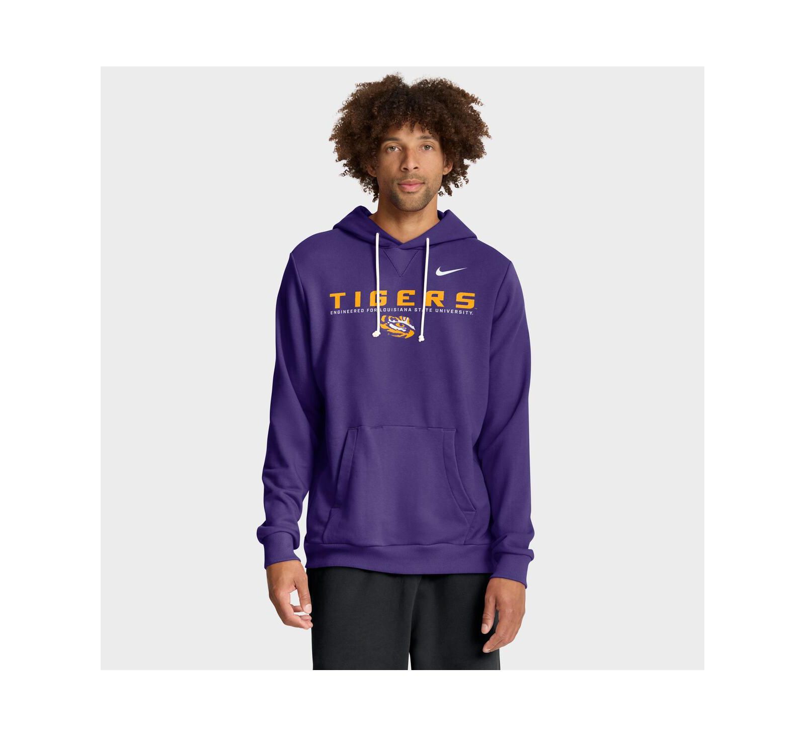 Nike Мужской Purple LSU Tigers 2025 Sideline Standard Issue Dri-FIT худи