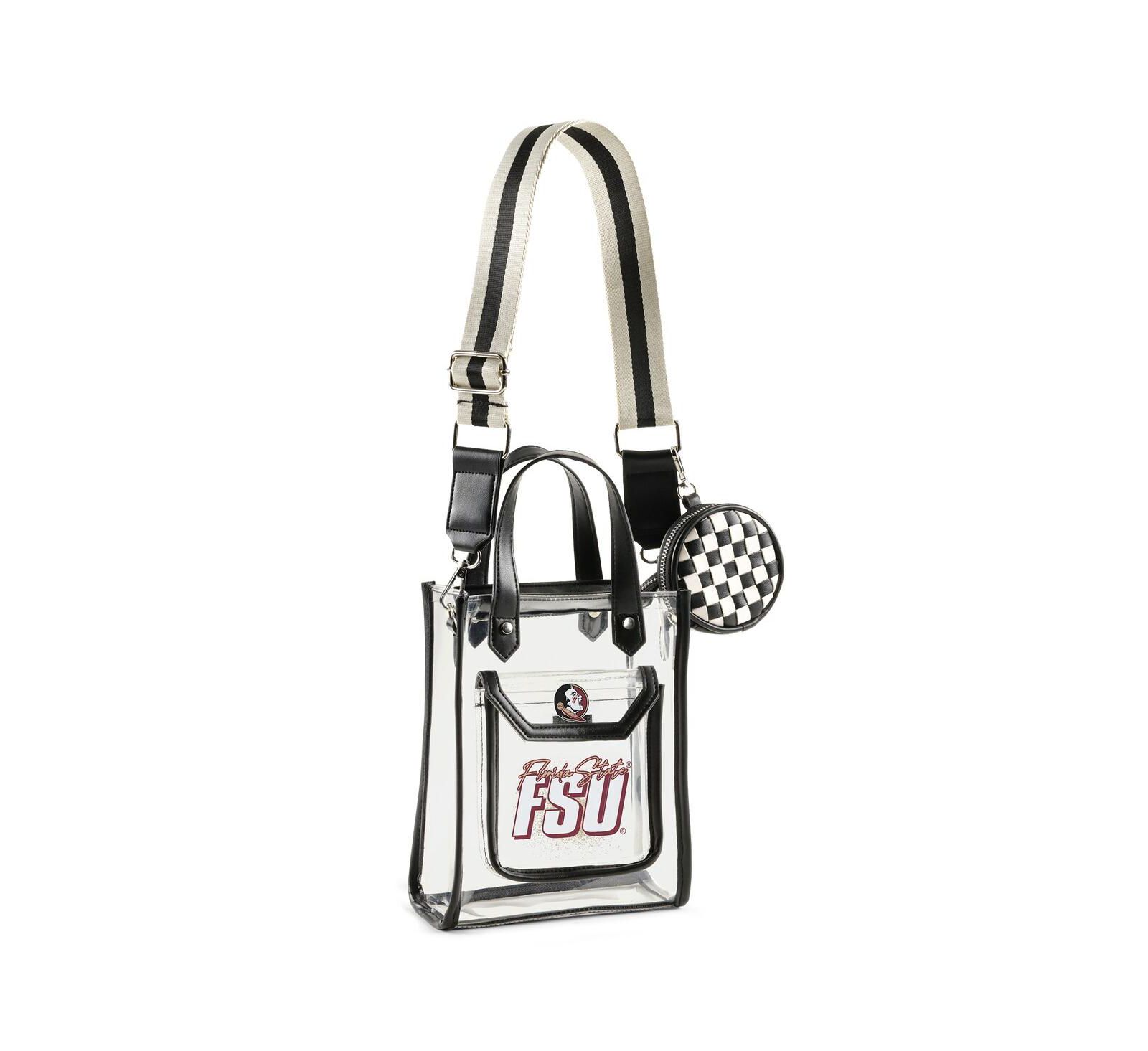 WEAR by Erin Andrews Florida State Seminoles Clear Stadium Crossbody Purse with Coin Pouch
