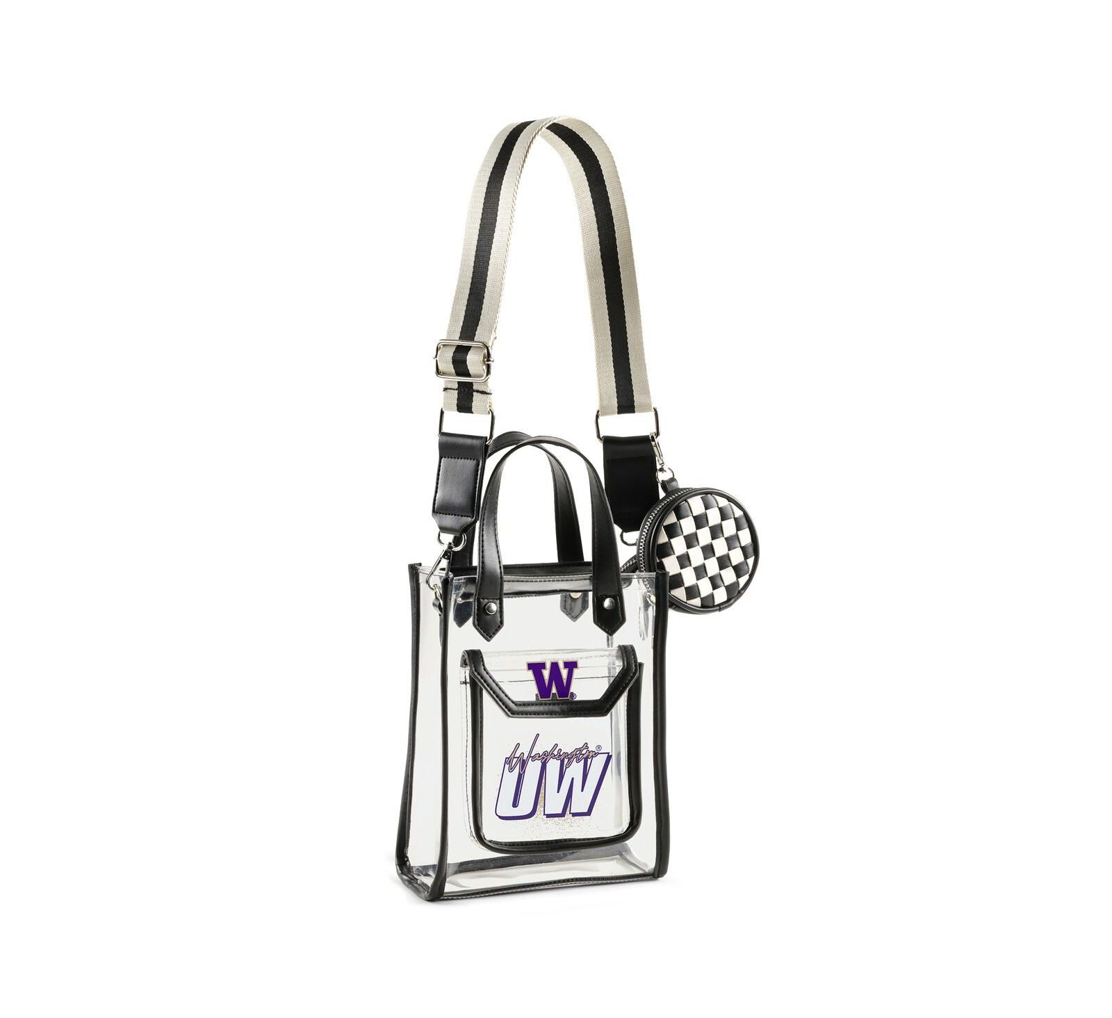 WEAR by Erin Andrews Washington Huskies Clear Stadium Coin Pouch with Crossbody Purse