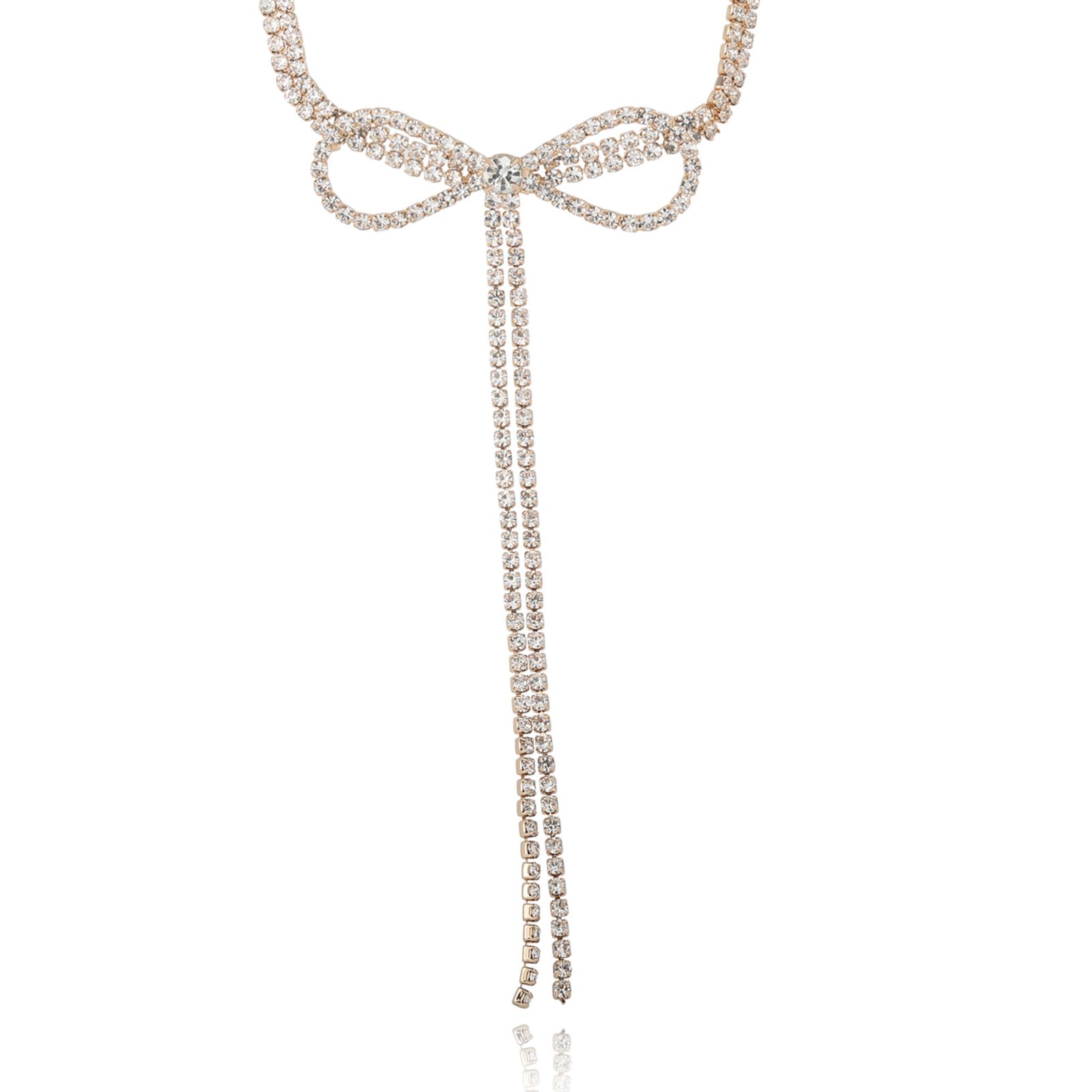Ожерелье BCBG Generation Crystal Double Strand Bow Lariat