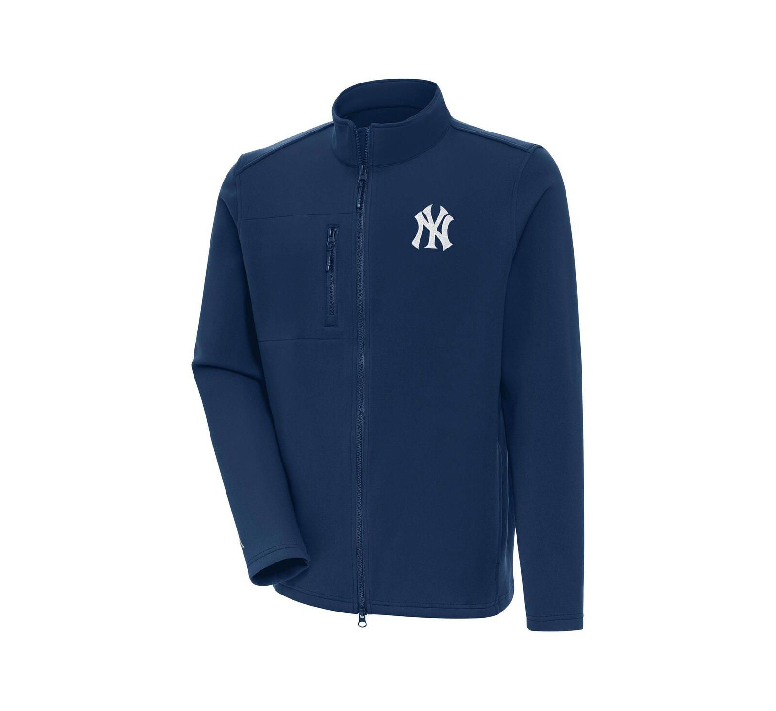 Antigua Men's Navy New York Yankees Objection Full-Zip Jacket