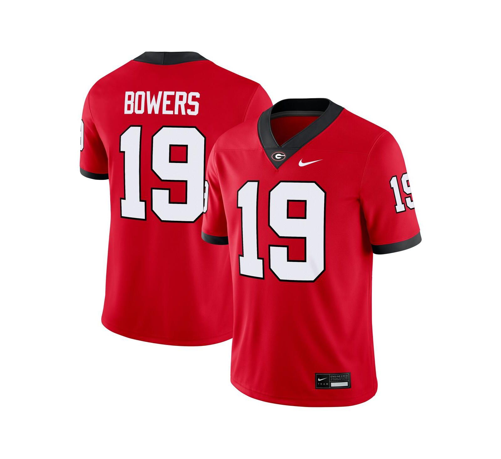 Мужская игровая джерси Nike Brock Bowers Georgia Bulldogs, красная
