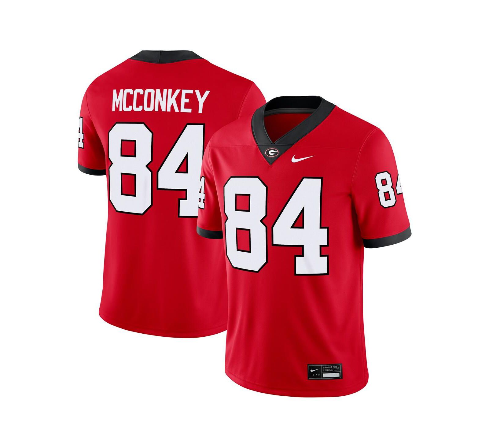 Мужская игровая джерси Nike Ladd McConkey Georgia Bulldogs, красная