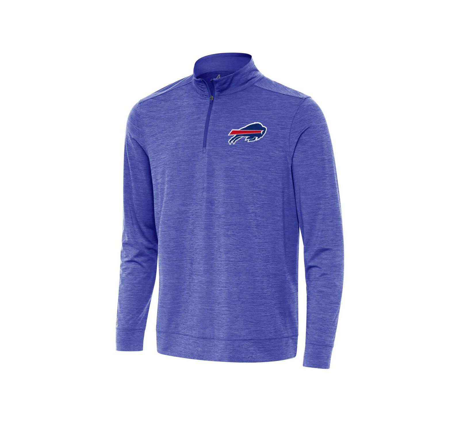 Мужской свитшот Antigua Heather Royal Buffalo Bills Bright Quarter-Zip