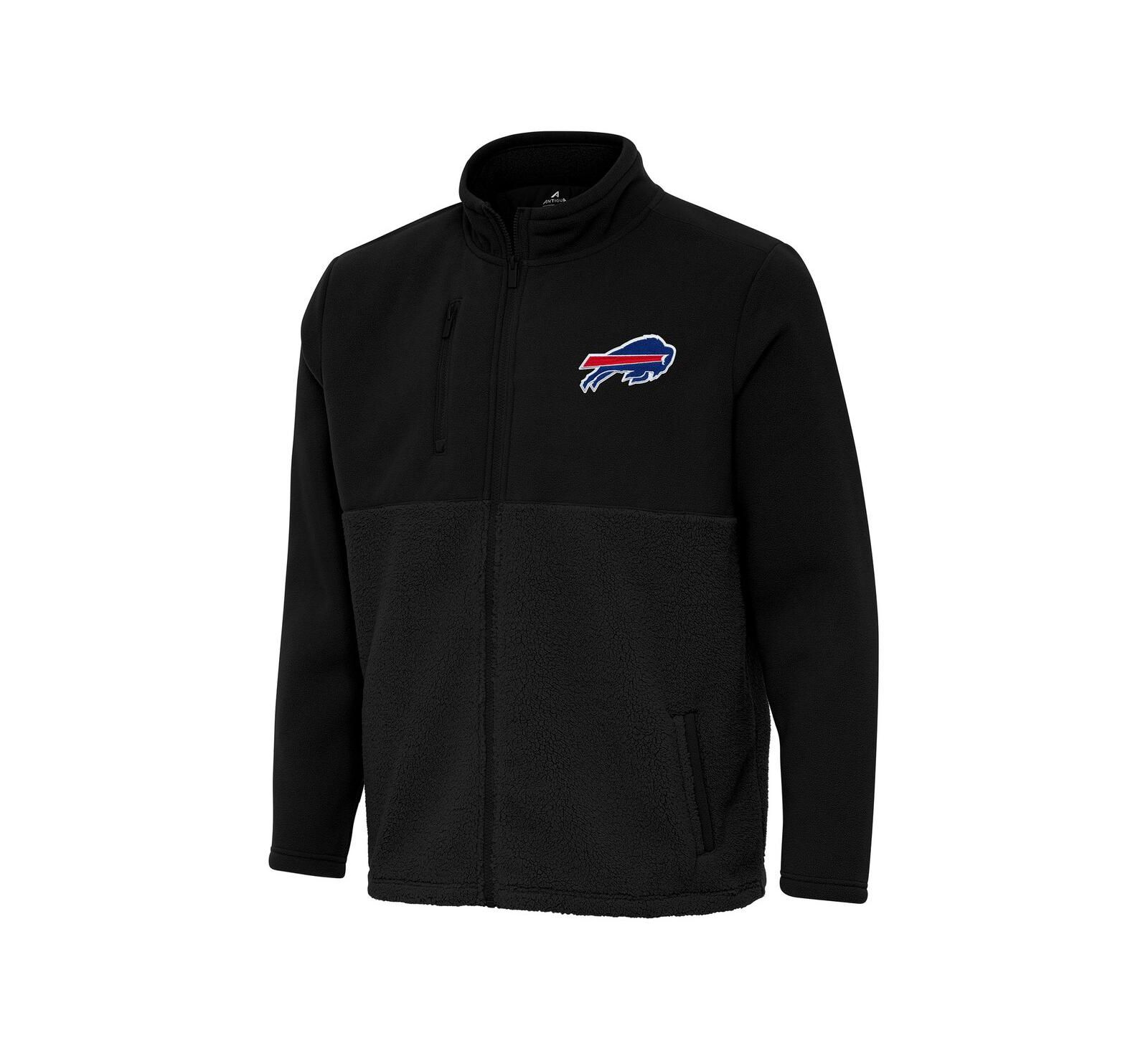 Antigua Men's Black Buffalo Bills Daily Fused Full-Zip Jacket