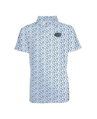 Garb Big Boys and Girls Royal Florida Gators Tom Allover Print Performance Polo Shirt