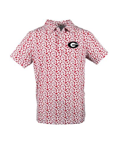 Garb Toddler Red Georgia Bulldogs Tom Allover Print Performance Polo Shirt