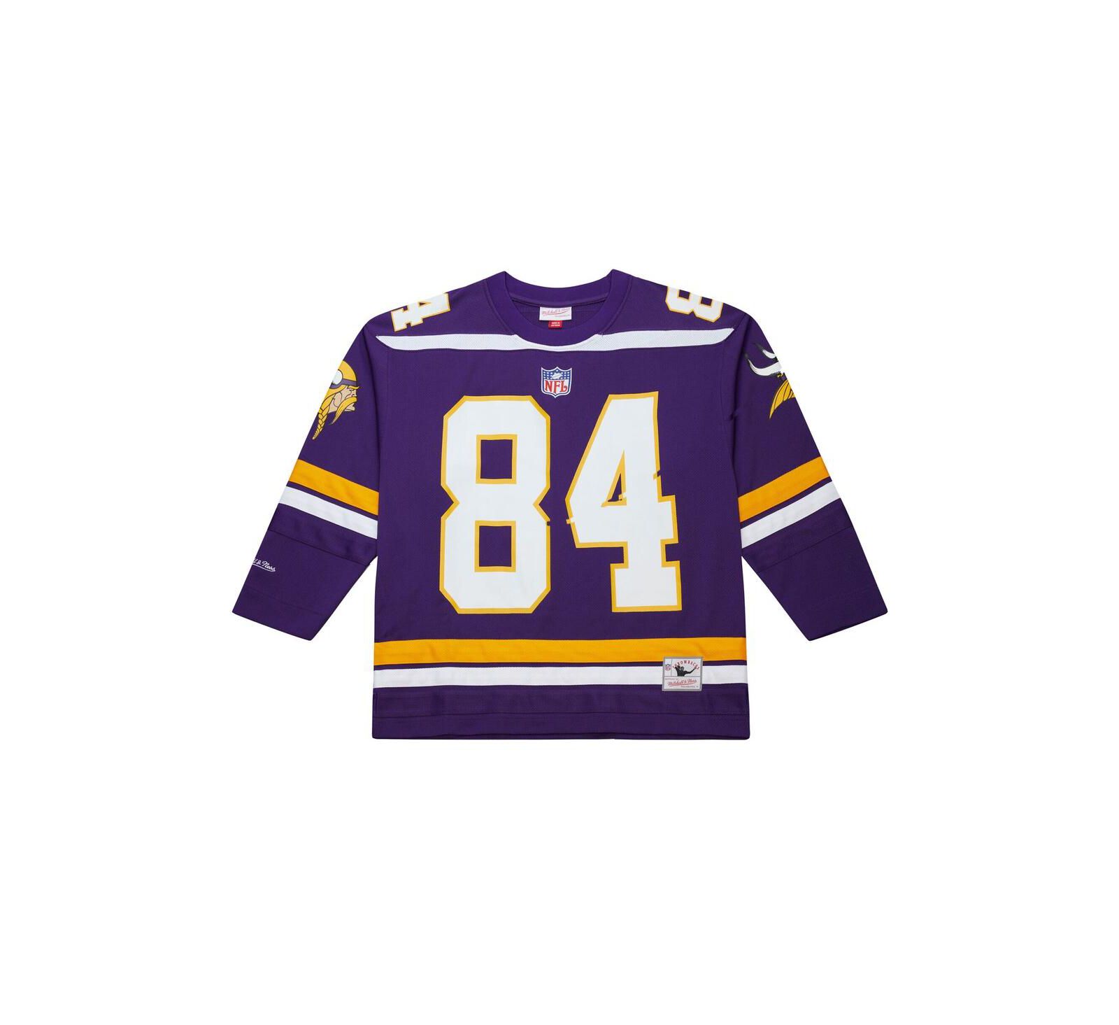 Mitchell & Ness Men's Randy Moss Purple Minnesota Vikings Maxed Out Fashion Hockey Jersey