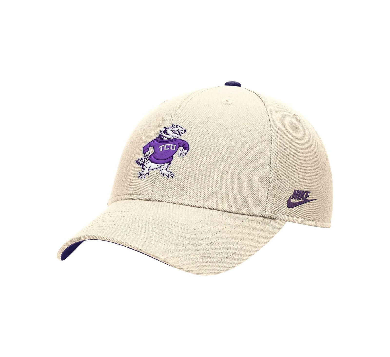 Nike Men's Natural TCU Horned Frogs Vintage Rise Dri-FIT Adjustable Hat
