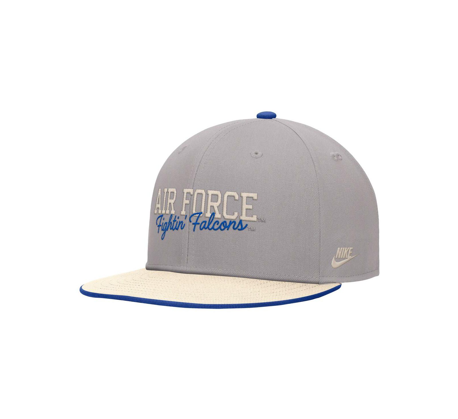 Nike Men's Gray Air Force Falcons Vintage Script Pro Dri-FIT Snapback Hat