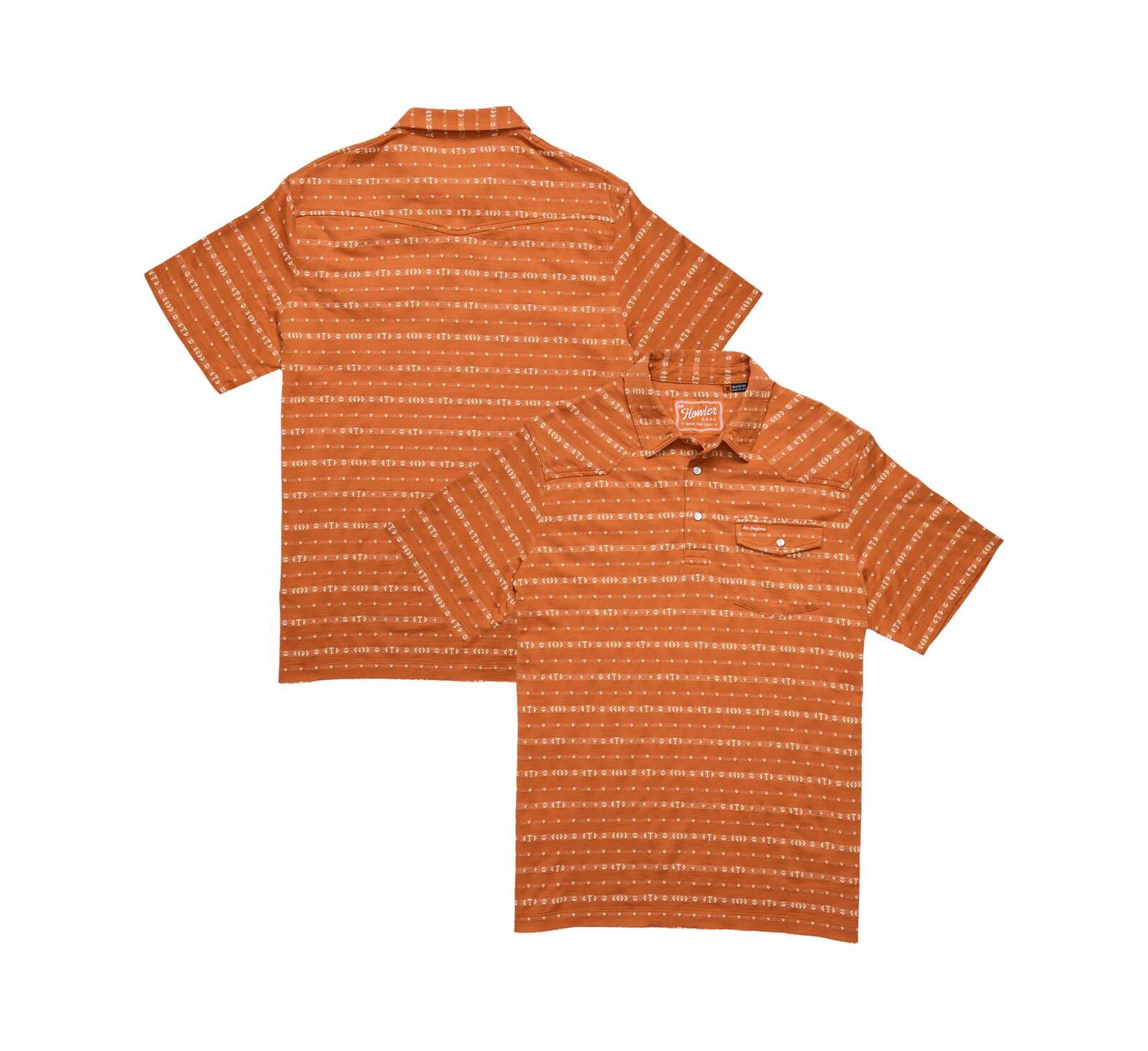 Мужская поло Howler Brothers Texas Orange Texas Longhorns Jacquard Ranchero
