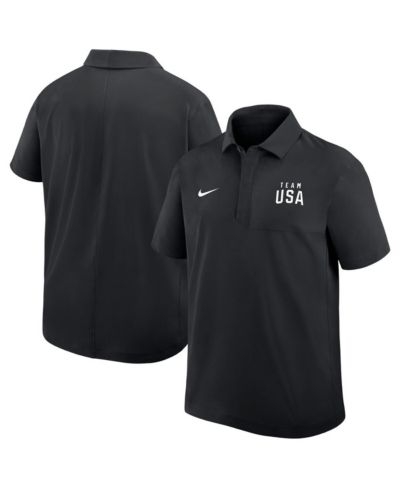 Мужская рубашка-поло Nike Black Team USA Woven Polo Shirt
